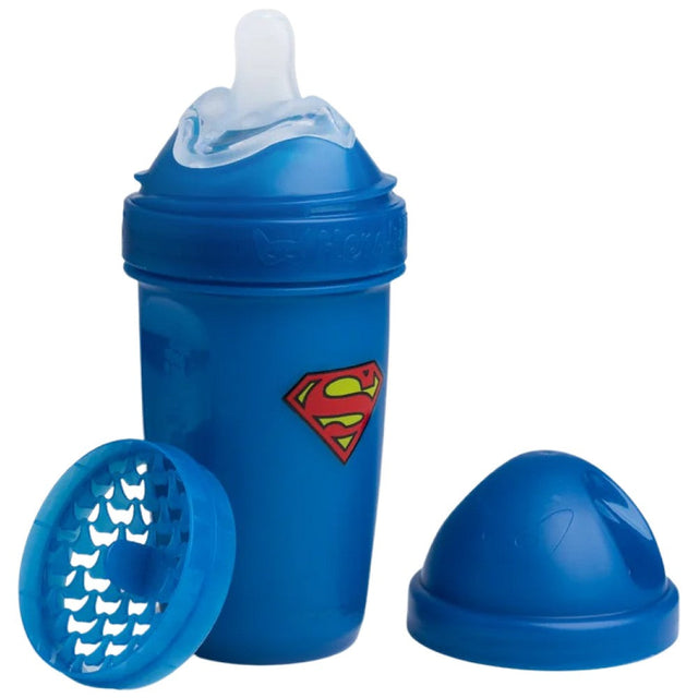 Double Anti-Colic Baby Bottle 240 ml / Superman - 240 мл  Herobility - Nutra Best Bulgaria