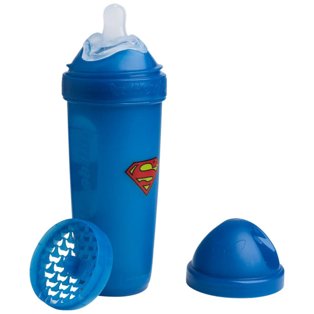 Double Anti-Colic Baby Bottle 340 ml / Superman - 340 мл  Herobility - Nutra Best Bulgaria