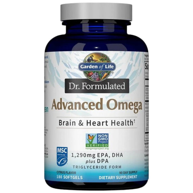 Dr. Formulated Advanced Omega - 180 Гел капсули  Garden Of Life - Nutra Best Bulgaria