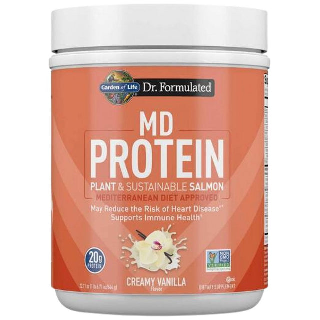 Dr. Formulated MD Protein | Plant & Sustainable Salmon Powder - 644 грама  Garden Of Life - Nutra Best Bulgaria
