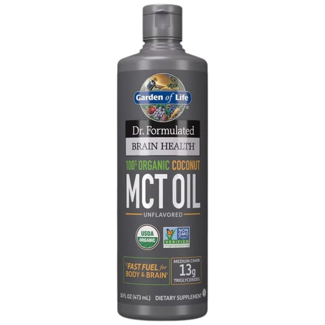 Dr. Formulated Organic Brain Health MCT Oil - 473 мл  Garden Of Life - Nutra Best Bulgaria