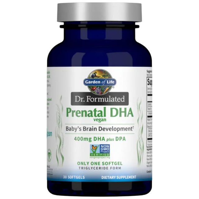 Dr. Formulated Prenatal DHA 400 mg - 30 Гел капсули  Garden Of Life - Nutra Best Bulgaria
