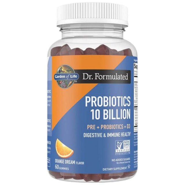 Dr. Formulated Probiotics 10 Billion - 60 желирани бонбони  Garden Of Life - Nutra Best Bulgaria