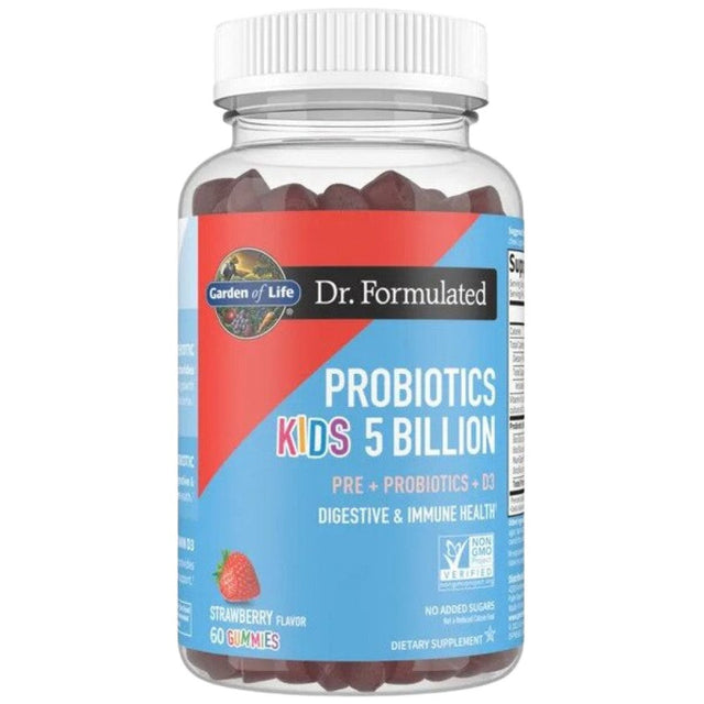 Dr. Formulated Probiotics Kids 5 Billion Gummies - 60 желирани бонбони  Garden Of Life - Nutra Best Bulgaria