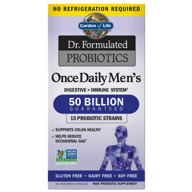 Dr. Formulated Probiotics | Once Daily Men's - 30 капсули  Garden Of Life - Nutra Best Bulgaria