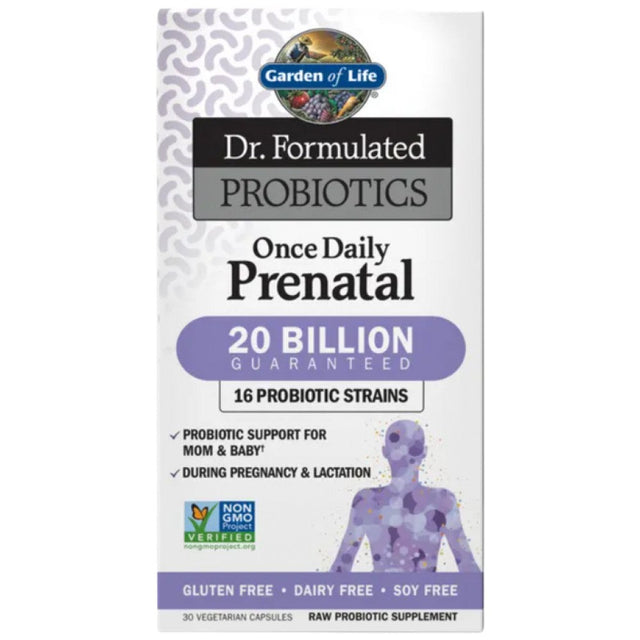 Dr. Formulated Probiotics | Once Daily Prenatal - 30 капсули  Garden Of Life - Nutra Best Bulgaria