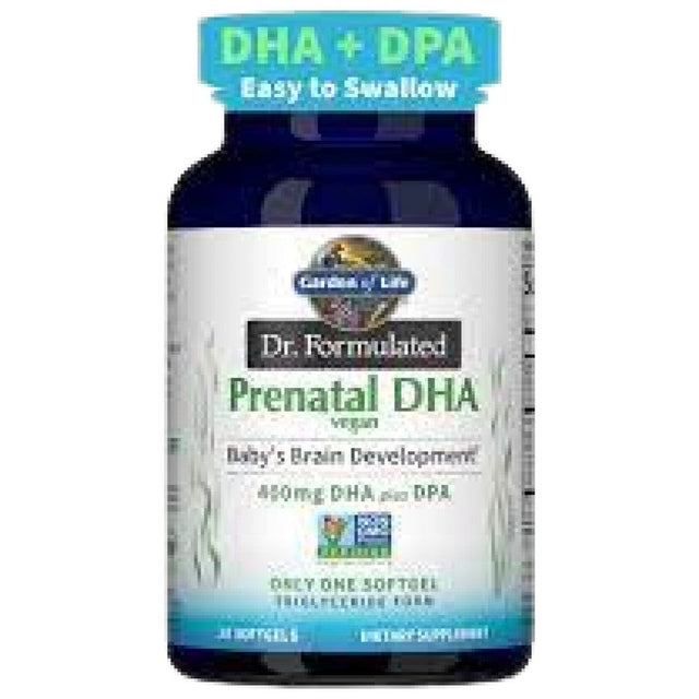 Dr. Formulated Vegan Prenatal DHA - 30 Гел капсули  Garden Of Life - Nutra Best Bulgaria