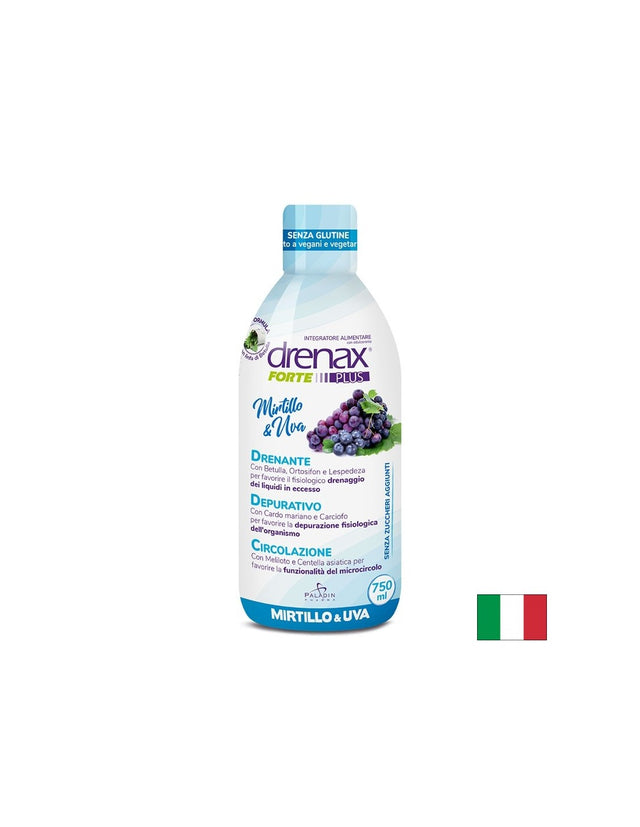 Диуретична формула с гроздово семе и синя боровинка - Дренакс - Drenax® Forte Plus, 750 ml, 25 дози  Paladin Pharma - Nutra Best Bulgaria