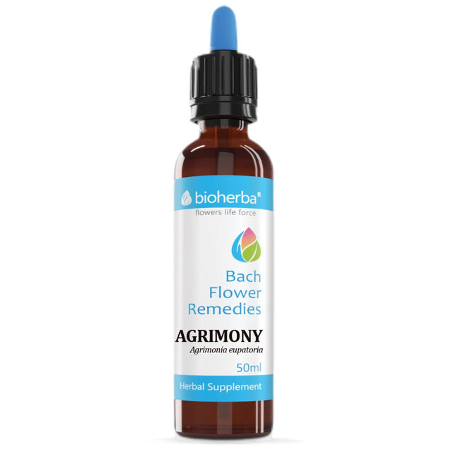 Drops Bach Flower Remedies Agrimony | Agrimonia Eupatoria - 50 мл  Bioherba - Nutra Best Bulgaria