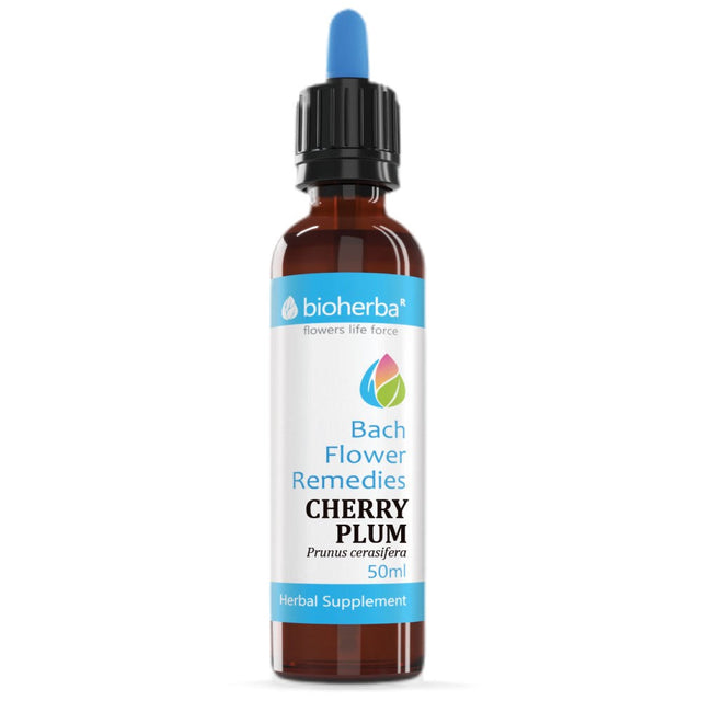 Drops Bach Flower Remedies Cherry Plum | Prunus Cerasifera - 50 мл  Bioherba - Nutra Best Bulgaria