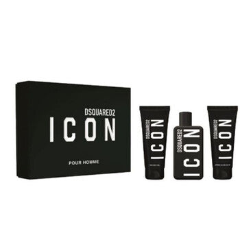 Dsquared2 - Icon Pour Homme Dárková sada EDP 100 ml, sprchový gel 100 ml a balzám po holení 100 ml - 100ml  Dsquared2 - Nutra Best Bulgaria