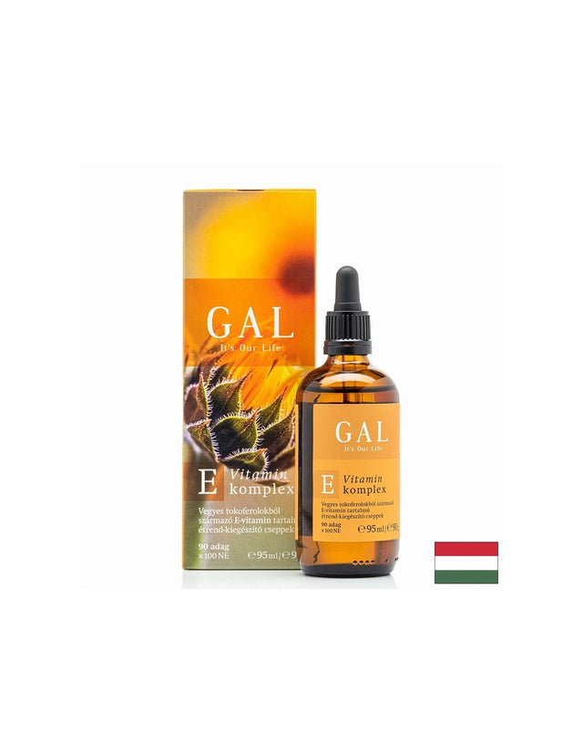 Витамин E комплекс – Антиоксидантна защита, еластична кожа и сърдечна подкрепа, 67 mg, 85 дневни дози, 95 ml капки  GAL - Nutra Best Bulgaria