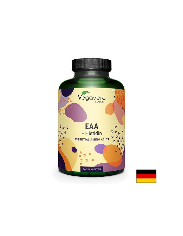 EAA+ Histidin/ Есенциални аминокиселини + Хистидин, 300 таблетки, 100% Vegan Vegavero  Vegavero - Nutra Best Bulgaria