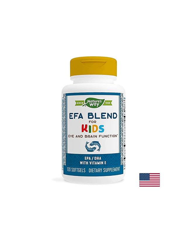 EFA Blend for Kids - 120 Гел капсули  Nature’s Way - Nutra Best Bulgaria