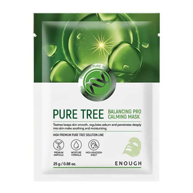 ENOUGH Fabric face mask TEA TREE Pure tree balancing pro caming mask, 1 pc  Enough - Nutra Best Bulgaria