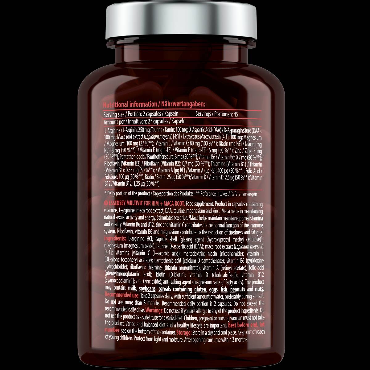 Multivit for Him + Maca Root - 90 капсули  ESSENSEY - Nutra Best Bulgaria