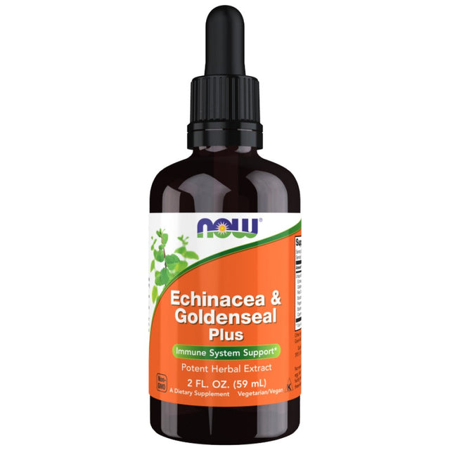 Echinacea & Goldenseal Plus - 60 мл  NOW Foods - Nutra Best Bulgaria