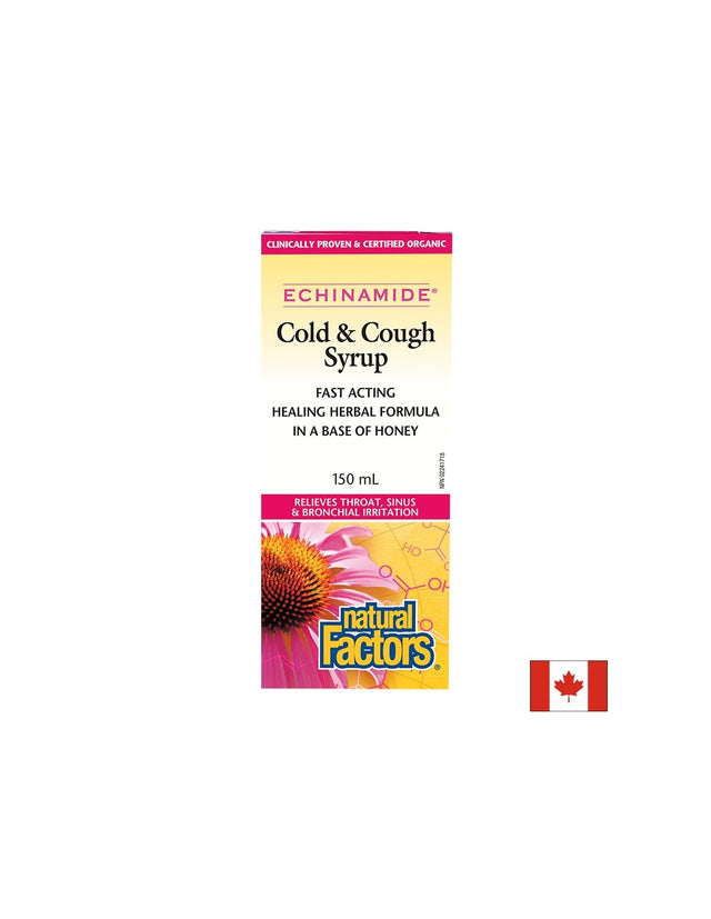 Echinamide Cold and Cough Syrup - 150 мл  Natural Factors - Nutra Best Bulgaria