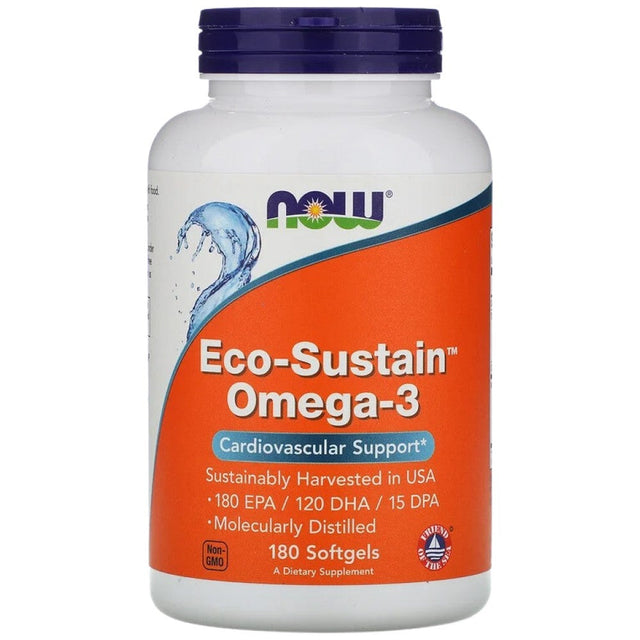 Eco - Sustain Omega 3 - 180 Гел капсули  NOW Foods - Nutra Best Bulgaria