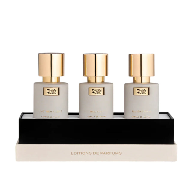 Editions De Parfums Florale Set Maison De L'Asie: Mother x Love, Extrait De Parfum, Unisex, 15 ml + Bali Ha'i, Extrait De Parfum, Unisex, 15 ml + Riviere Siam, Extrait De Parfum, Unisex, 15 ml  Maison De L`Asie - Nutra Best Bulgaria