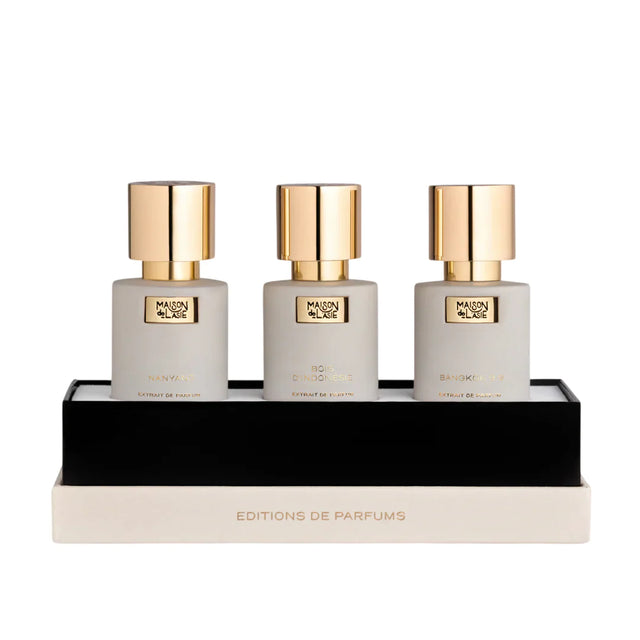 Editions De Parfums Fraiche Set Maison De L'Asie: Nanyang, Extrait De Parfum, Unisex, 15 ml + Bois d'Indonesie, Extrait De Parfum, Unisex, 15 ml + Bangkok 9/9, Extrait De Parfum, Unisex, 15 ml  Maison De L`Asie - Nutra Best Bulgaria
