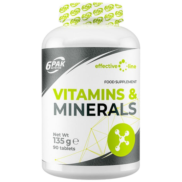 Effective Line Vitamins & Minerals [90 Таблетки, 45 Дози]  6PAK Nutrition - Nutra Best Bulgaria