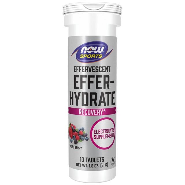 Effer-Hydrate / Effervescent Recovery - 10 разтворими таблетки  NOW Foods - Nutra Best Bulgaria