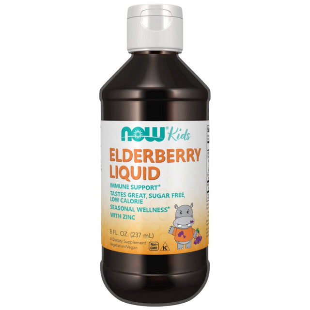 Elderberry Liquid for Kids - 237 мл  NOW Foods - Nutra Best Bulgaria