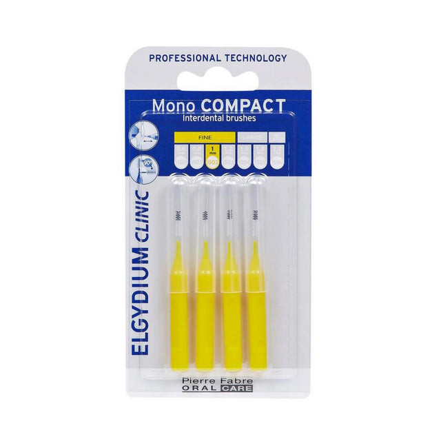 Elgydium, Interdental Brush, Yellow, 4 pcs  Elgydium - Nutra Best Bulgaria