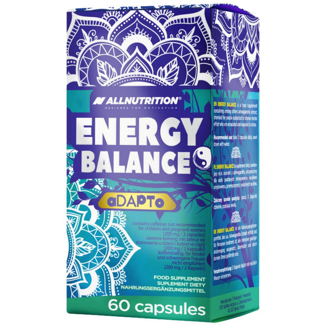 Energy Balance | Natural Caffeine + Adaptogens - 60 капсули  AllNutrition - Nutra Best Bulgaria