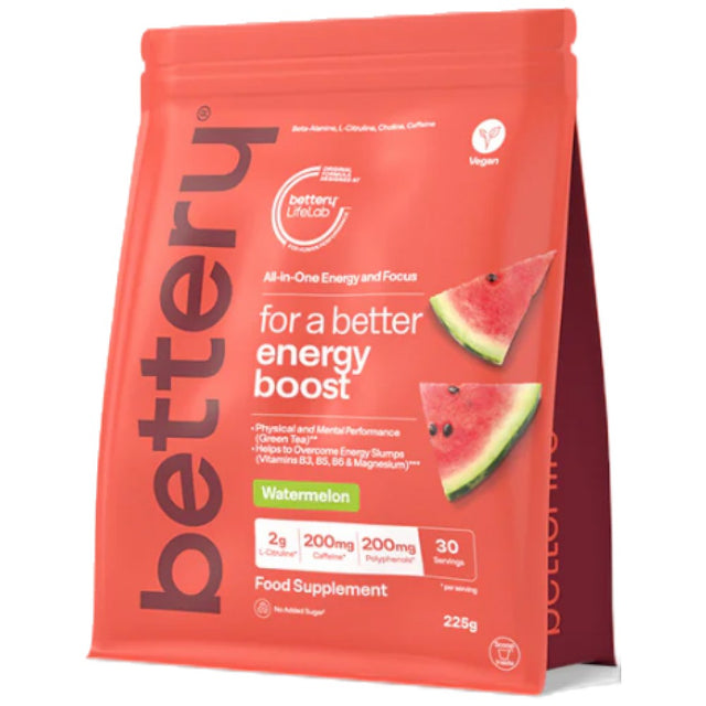 Energy Boost Powder  | with Green Tea and Choline - 225 грама  Bettery - Nutra Best Bulgaria