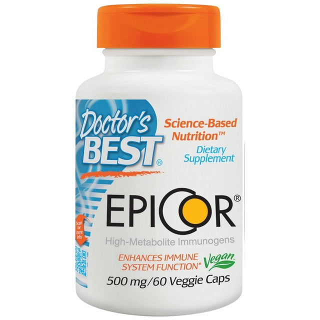 Epicor 500 mg | High Metabolite Immunogens - 60 капсули  Doctor’s Best - Nutra Best Bulgaria