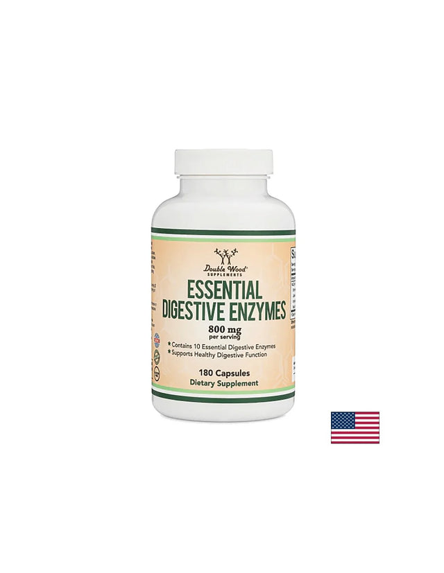 Essential digestive enzymes - Храносмилателни ензими, 180 капсули Double Wood - Nutra Best