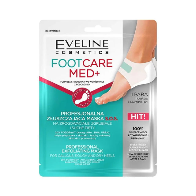 Eveline Cosmetics, Foot Care Med, Exfoliating, Foot Sheet Mask, 2 pcs  Eveline Cosmetics - Nutra Best Bulgaria