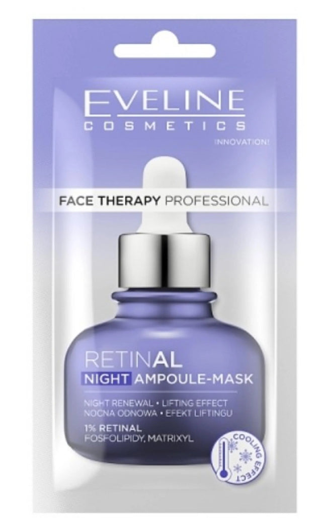 Eveline Cosmetics, Therapy Professional, Retinal, Lifting, Night Sleeping Mask, 8 ml  Eveline Cosmetics - Nutra Best Bulgaria
