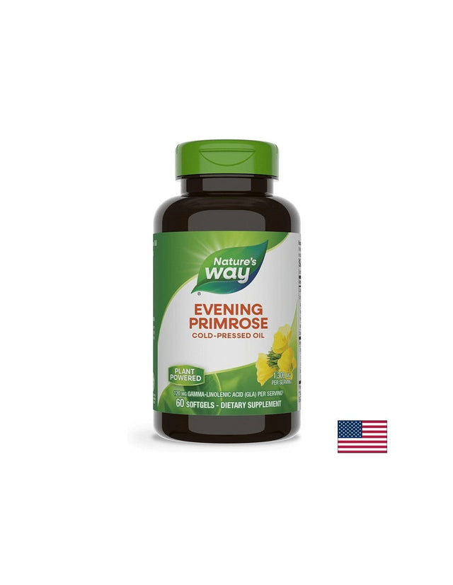 Evening Primrose - Вечерна иглика (масло), 1300 mg, 60 софтгел капсули Nature’s Way  Nature’s Way - Nutra Best Bulgaria