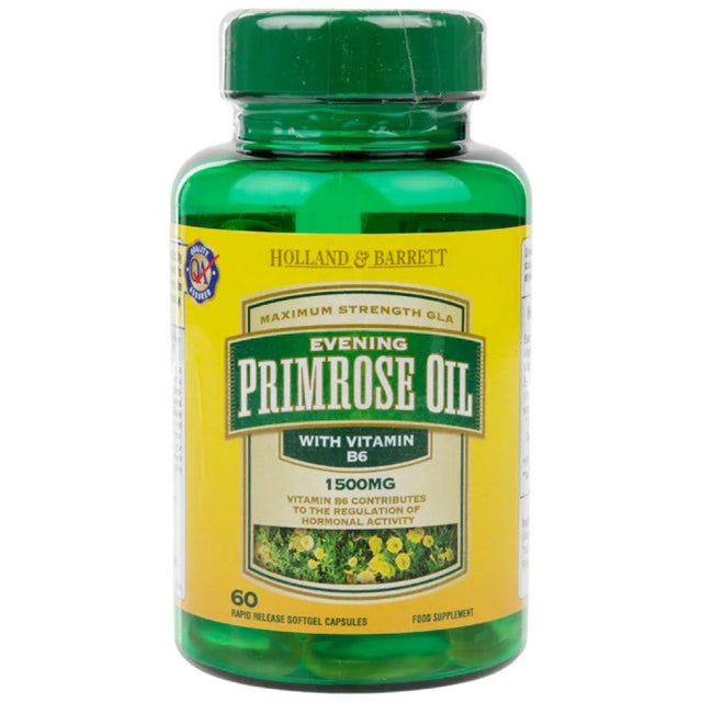 Evening Primrose Oil 1500 mg | Plus Vitamin B6 - 60 капсули  Holland & Barrett - Nutra Best Bulgaria