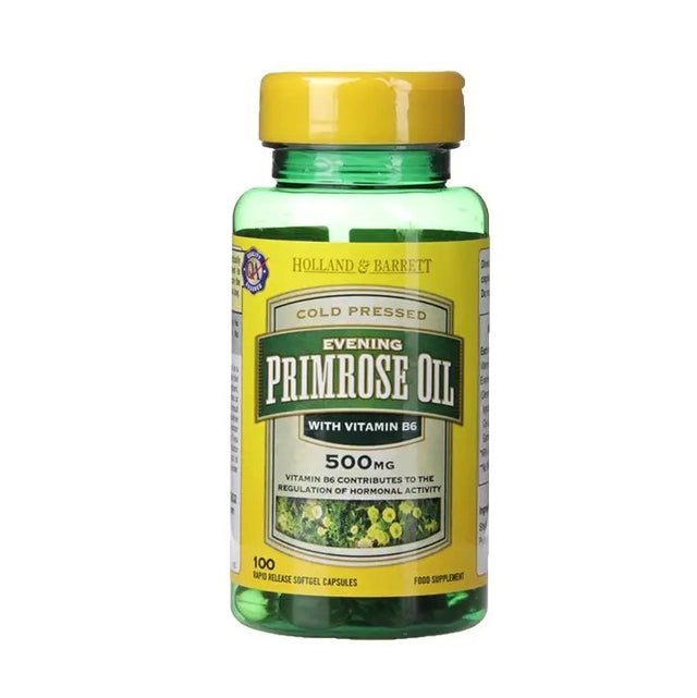 Масло от вечерна иглика (Evening Primrose Oil) 500мг 100 капсули HOLLAND & BARRETT  Holland and Barrett - Nutra Best Bulgaria