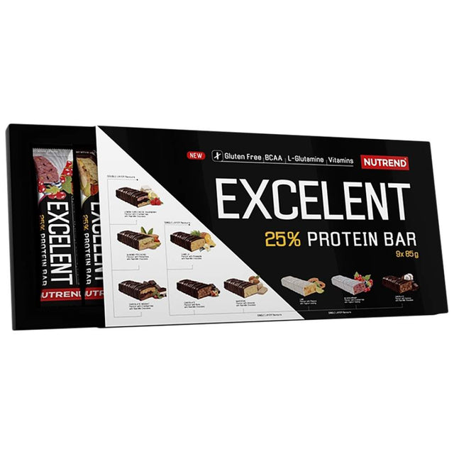 Excelent Protein Bar Set 85g 9 x 85 грама  Nutrend - Nutra Best Bulgaria