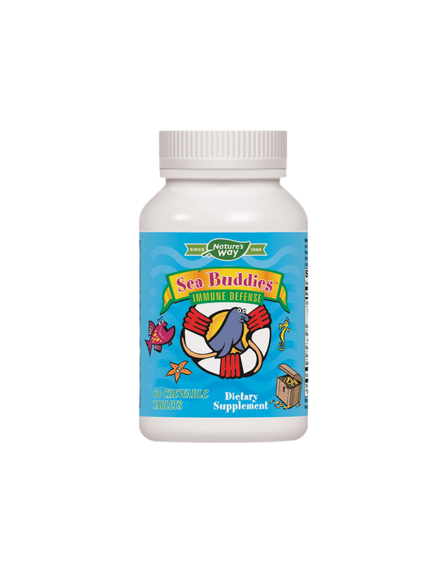 Силен детски имунитет - Имунна защита Sea Buddies, 60 дъвчащи таблетки Nature’s Way - Nutra Best Bulgaria