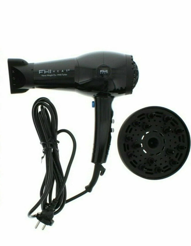 FHI Heat, Nano Weight Pro 1900 Turbo, Electric Hair Dryer, Black  FHI Heat - Nutra Best Bulgaria