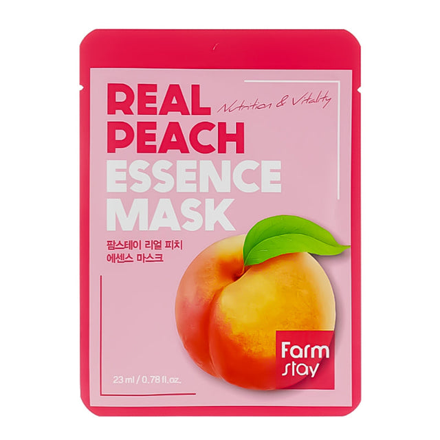 FarmStay Real Peach Essence Mask 1 pcs  Farmstay - Nutra Best Bulgaria