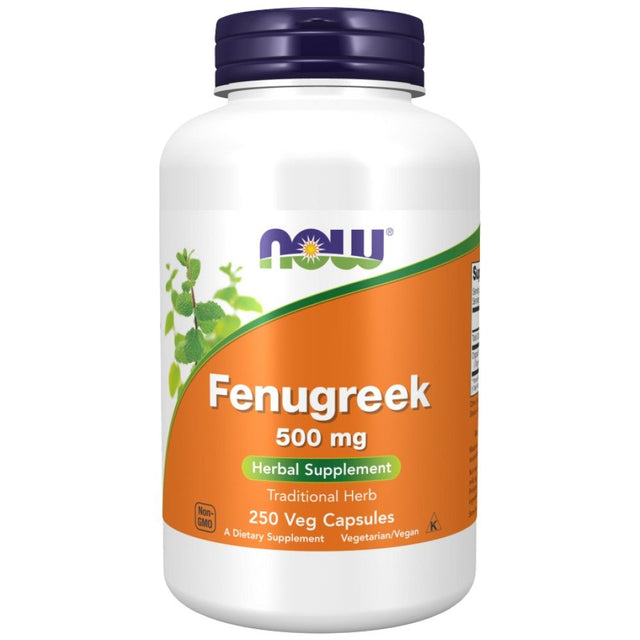 Fenugreek 500 mg - 250 капсули  NOW Foods - Nutra Best Bulgaria