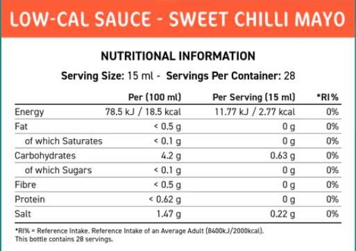 Fit Cuisine Low-Cal Sauce | Sweet Chilli Mayo - 425 мл  Applied Nutrition - Nutra Best Bulgaria