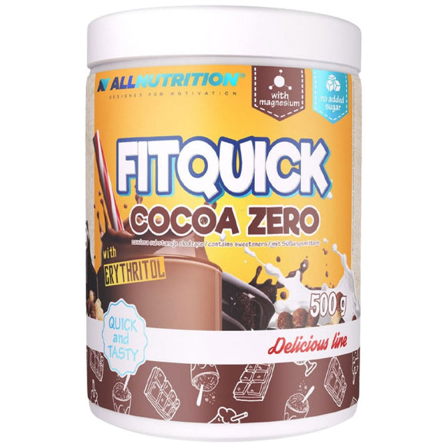 FitQuick Cocoa Zero | with Erythritol - 500 грама  AllNutrition - Nutra Best Bulgaria