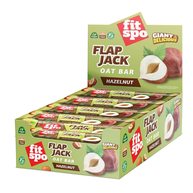 Flap Jack - Energy Oat Bar Лешник - 12 x 80 грама  FitSpo - Nutra Best Bulgaria