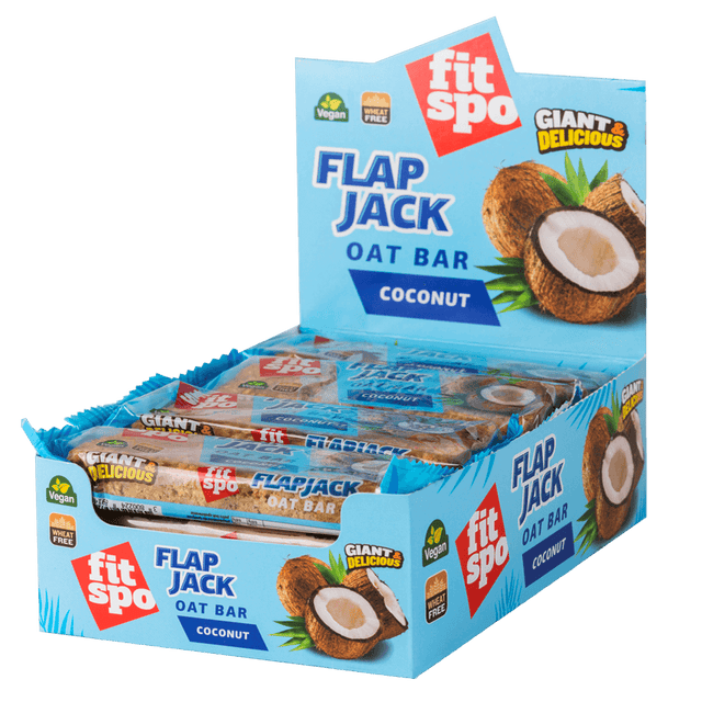 Flap Jack - Energy Oat Bar Кокос - 12 x 80 грама  FitSpo - Nutra Best Bulgaria