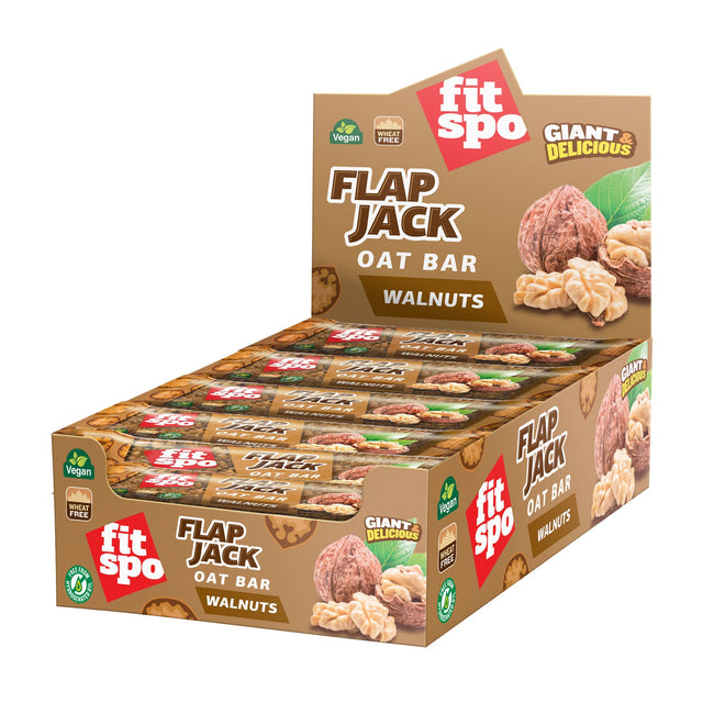 Flap Jack - Energy Oat Bar Орех - 12 x 80 грама  FitSpo - Nutra Best Bulgaria