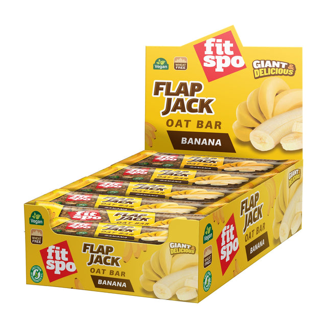 Flap Jack - Energy Oat Bar Банан - 12 x 80 грама  FitSpo - Nutra Best Bulgaria
