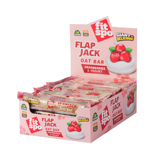 Flap Jack - Energy Oat Bar Боровинка и йогурт - 12 x 90 грама  FitSpo - Nutra Best Bulgaria